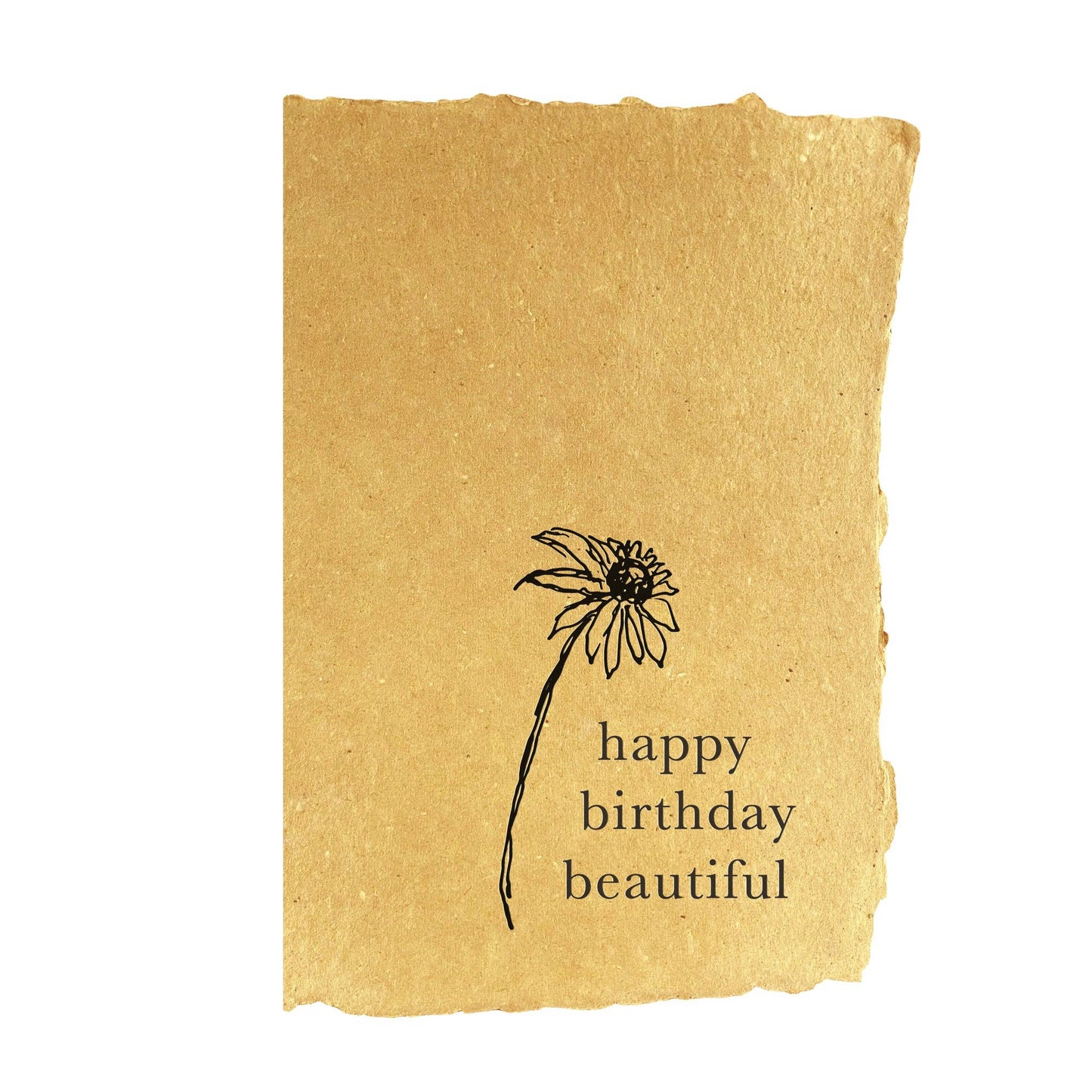 Happy birthday beautiful flower Greeting card | Handmade birthday card