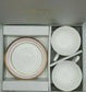 Fine China Gold Trim Set Of Two Cups And Saucers In Blue or Pink