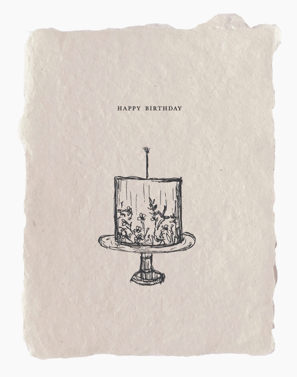 Happy birthday cake greeting card | Handmade birthday card