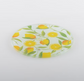 Set of 6 glass coasters in lemon design