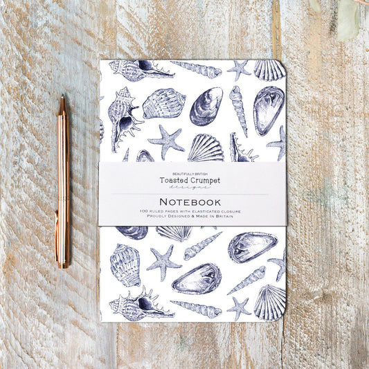 Inky Shells Pure A5 Lined Notebook